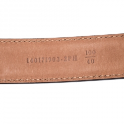 Fendi Black Leather FF Buckle Belt 100CM