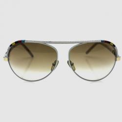 Pre Owned Fendi Limited Edition White Leather Mens Aviators