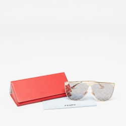 Fendi Gold FF Fabulous FF 0467/S Shield Sunglasses