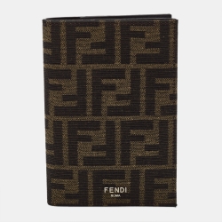 Fendi Tobacco Zucca Canvas Passport Holder
