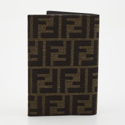 Fendi Tobacco Zucca Canvas Passport Holder