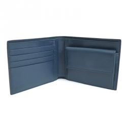 Fendi Navy Blue Leather Bi Fold Wallet