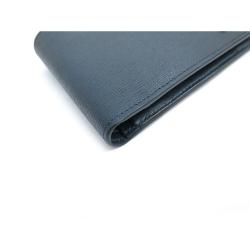 Fendi Navy Blue Leather Bi Fold Wallet