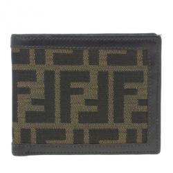Fendi Tobacco Spalmati Zucca Canvas Bi-Fold Wallet