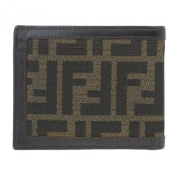 Fendi Tobacco Spalmati Zucca Canvas Bi-Fold Wallet