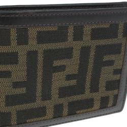 Fendi Tobacco Spalmati Zucca Canvas Bi-Fold Wallet