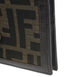 Fendi Tobacco Spalmati Zucca Canvas Bi-Fold Wallet