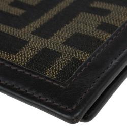 Fendi Tobacco Spalmati Zucca Canvas Bi-Fold Wallet
