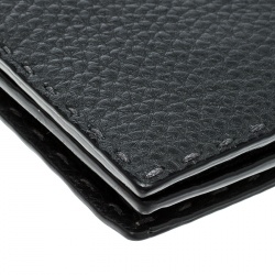Fendi Dark Grey Selleria Leather Continental Wallet
