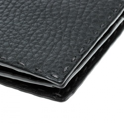 Fendi Dark Grey Selleria Leather Continental Wallet