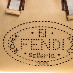 Pre Owned Fendi Yellow Selleria Leather Weekender Bag