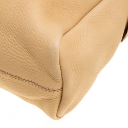 Pre Owned Fendi Yellow Selleria Leather Weekender Bag