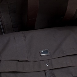 Fendi Dark Brown Woven Embossed Leather Laptop Bag