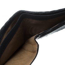 Fendi Blue Embossed Leather Selleria Bifold Wallet