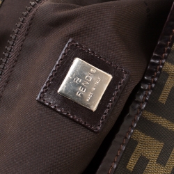 Fendi Tobacco Zucca Nylon Messenger Bag