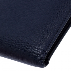 Fendi Navy Blue Leather Bifold Wallet