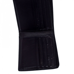 Fendi Navy Blue Leather Bifold Wallet