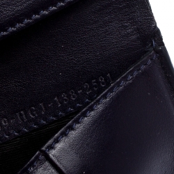Fendi Navy Blue Leather Bifold Wallet