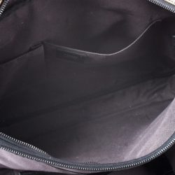 Fendi Khaki/Black Pequin Stripe Coated Canvas Briefcase
