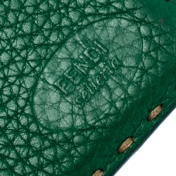 Fendi Green Selleria Leather Card Holder