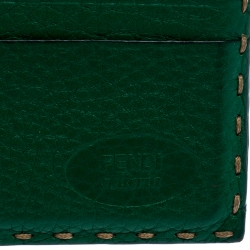 Fendi Green Selleria Leather Card Holder