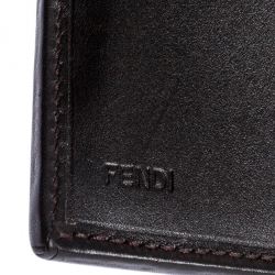 Fendi Tobacco Zucca Canvas and Leather Bifold Wallet