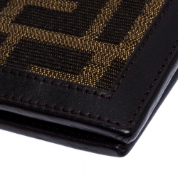 Fendi Tobacco Zucca Canvas and Leather Bifold Wallet