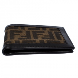 Fendi Tobacco Zucca Canvas and Leather Bifold Wallet