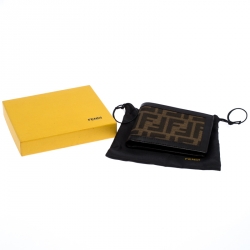 Fendi Tobacco Zucca Canvas and Leather Bifold Wallet