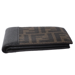 Fendi Black/Tobacco Zucca Canvas Bifold Wallet