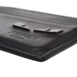 Fendi Black Leather Monster Card Holder