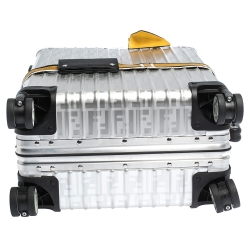 Pre Owned FENDI x Rimowa Black/Yellow Aluminium Cabin Trolley Suitcase