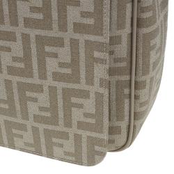 Fendi Beige Zucca Saplmati Coated Canvas Messenger Bag