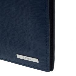 Fendi Vino and Palla Leather Compact Travel Wallet