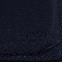 Fendi Vino and Palla Leather Compact Travel Wallet