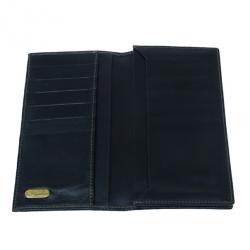 Pre Owned Fendi Black Striped Pequin Men Bifold Wallet