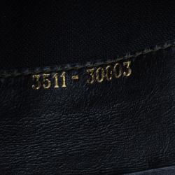 Pre Owned Fendi Black Striped Pequin Men Bifold Wallet