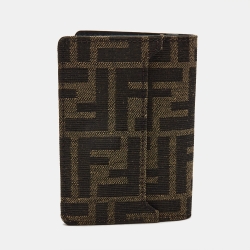 Fendi Brown Zucca Canvas Bifold Card Case
