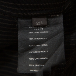 Fendi Black Wool Long Coat XL