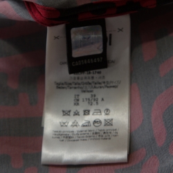 Fendi Red And Black Printed Crepe Forever T-Shirt M