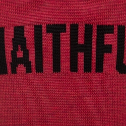 Pre Owned Fendi Bicolor Faithful And Logo Embroidered Wool Jumper L