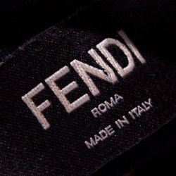 Pre Owned Fendi Bicolor Logo And Family Printed Cotton Crew Neck T-Shirt M