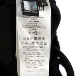 مملوكة مسبقًا Fendi Black Jersey FF Logo Tape Detail Pants M