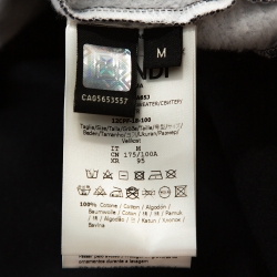 Pre Owned Fendi Tricolor Knit FILA Mania Hooded Sweatshirt M