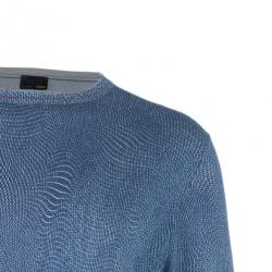 Pre Owned Fendi Indigo Scale Print Men's Sweater XXL