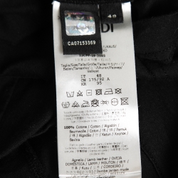 Pre Owned Fendi Black Cotton Studded Monster Eye T-Shirt M