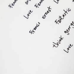 مملوكة مسبقًا Fendi White Embroidered Cotton Knit T-Shirt L