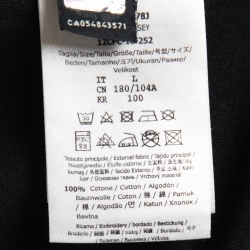 مملوكة مسبقًا Fendi Black Cotton Bag Bugs Appliqued Crew Neck T-Shirt L