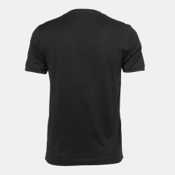 Pre Owned Fendi Black Monster Appliqued Cotton Crew Neck T-Shirt M
