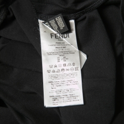 Pre Owned Fendi Black Monster Appliqued Cotton Crew Neck T-Shirt M